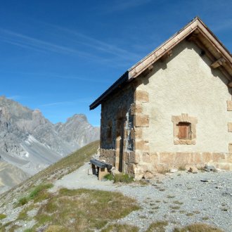 Poste optique de la tête de Favière, construit en 1900, à 2866m d’altitude