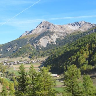 La Chalp d'Arvieux avec la montagne de Côte Belle (Queyras)