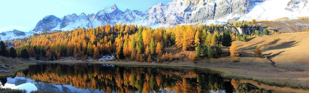 Lac Miroir à Ceillac (Queyras) en automne