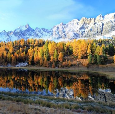 Lac Miroir à Ceillac (Queyras) en automne